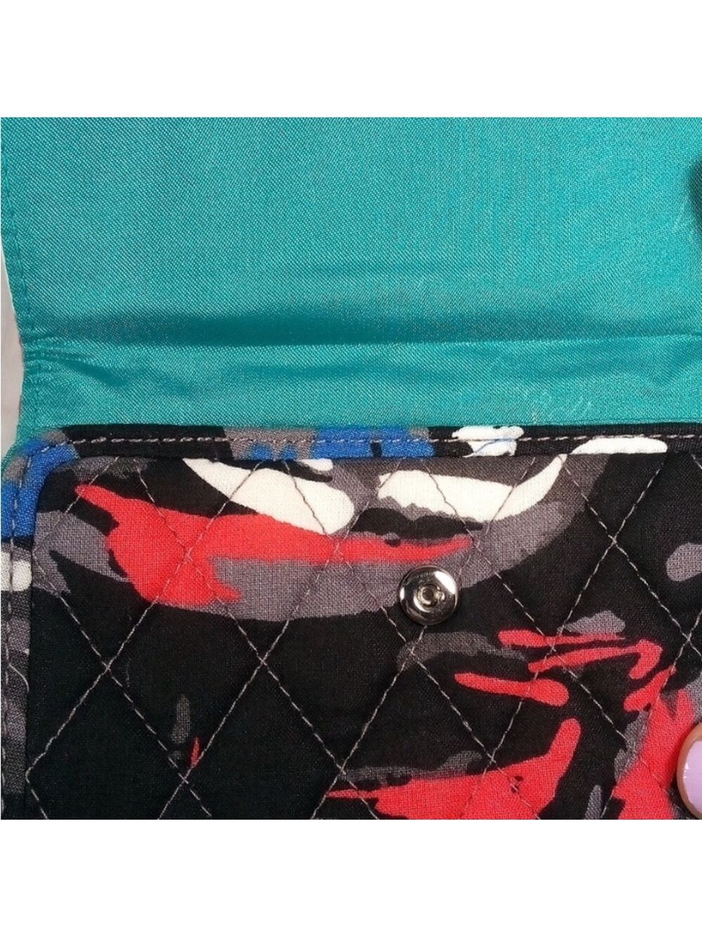 NEW NEW Vera Bradley Euro Wallet Splash Floral Quilted Cotton Wallet NWT - Picture 7 of 12